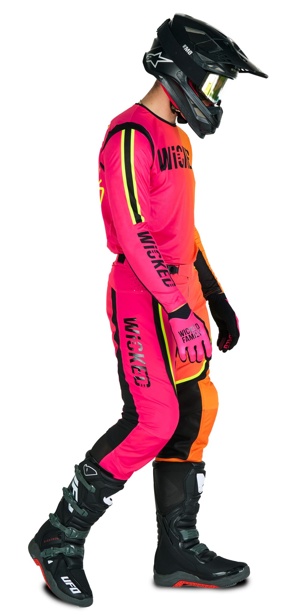 Wicked Family Blaze MX Gear Set – Pink/Orange, Adult