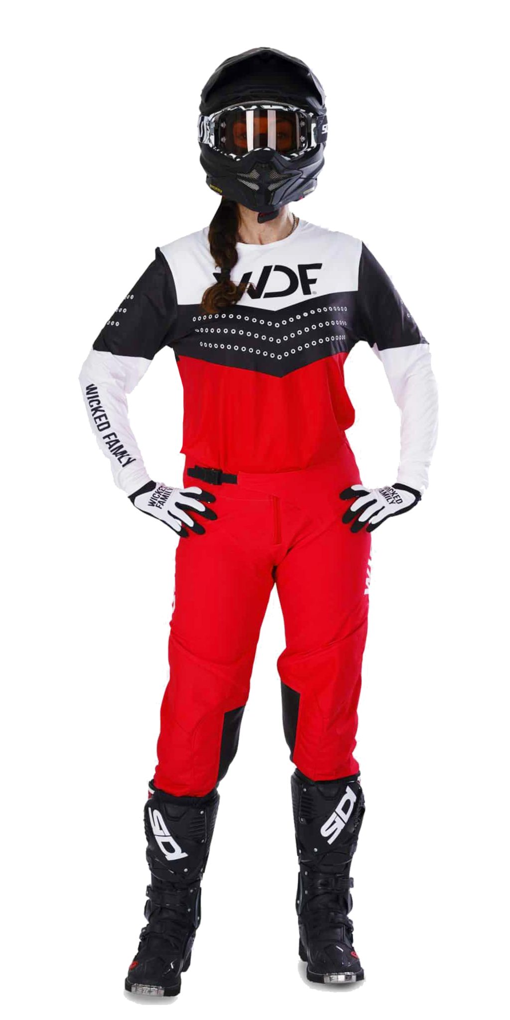 Wicked Family Block MX Gear Set – Red/Black, Women's – The Wicked Family