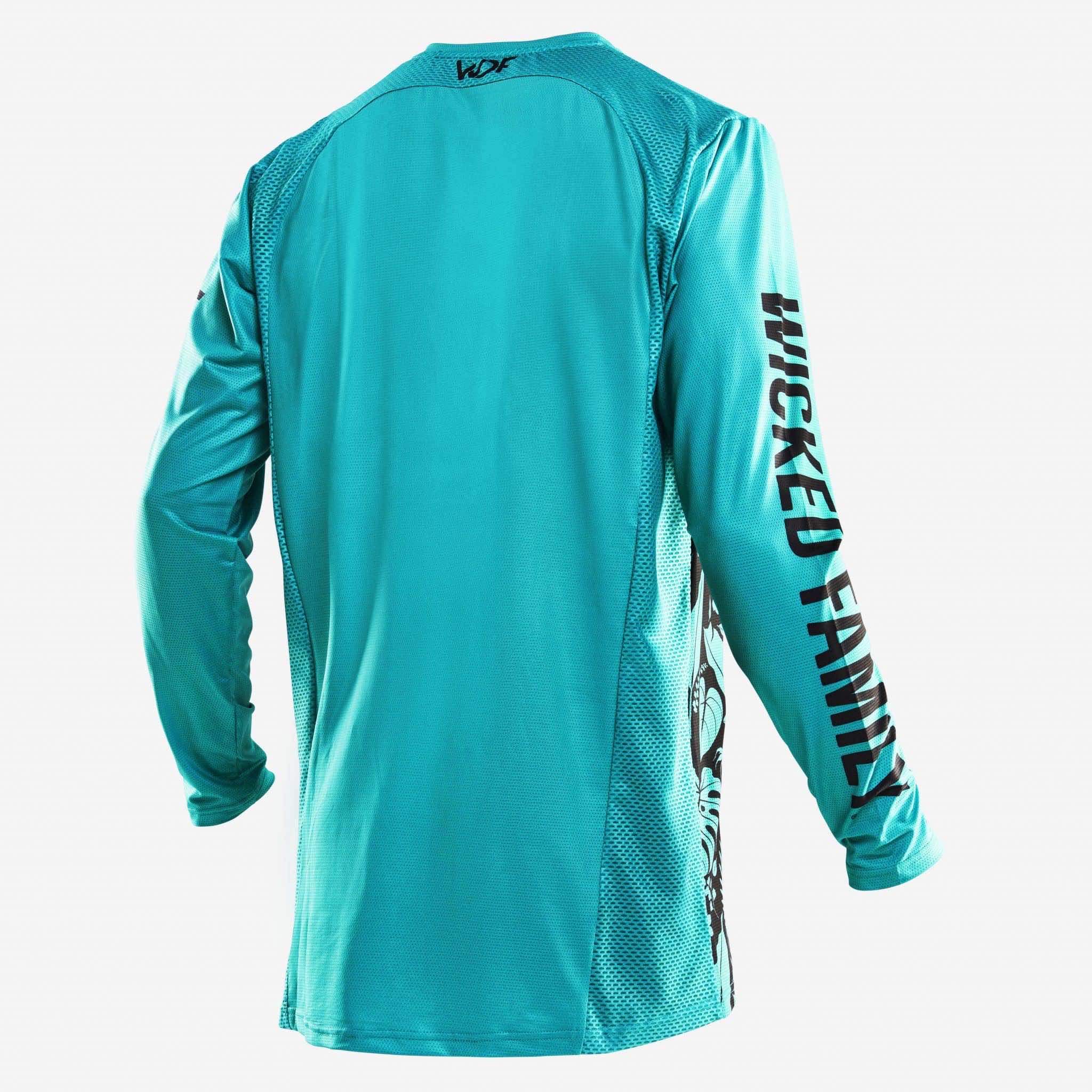 Wicked Family Action MX Jersey – Adult, Yellow/Teal/White – The