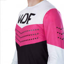 Close up on block mx jersey
