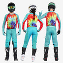 Tie Dye teal/red