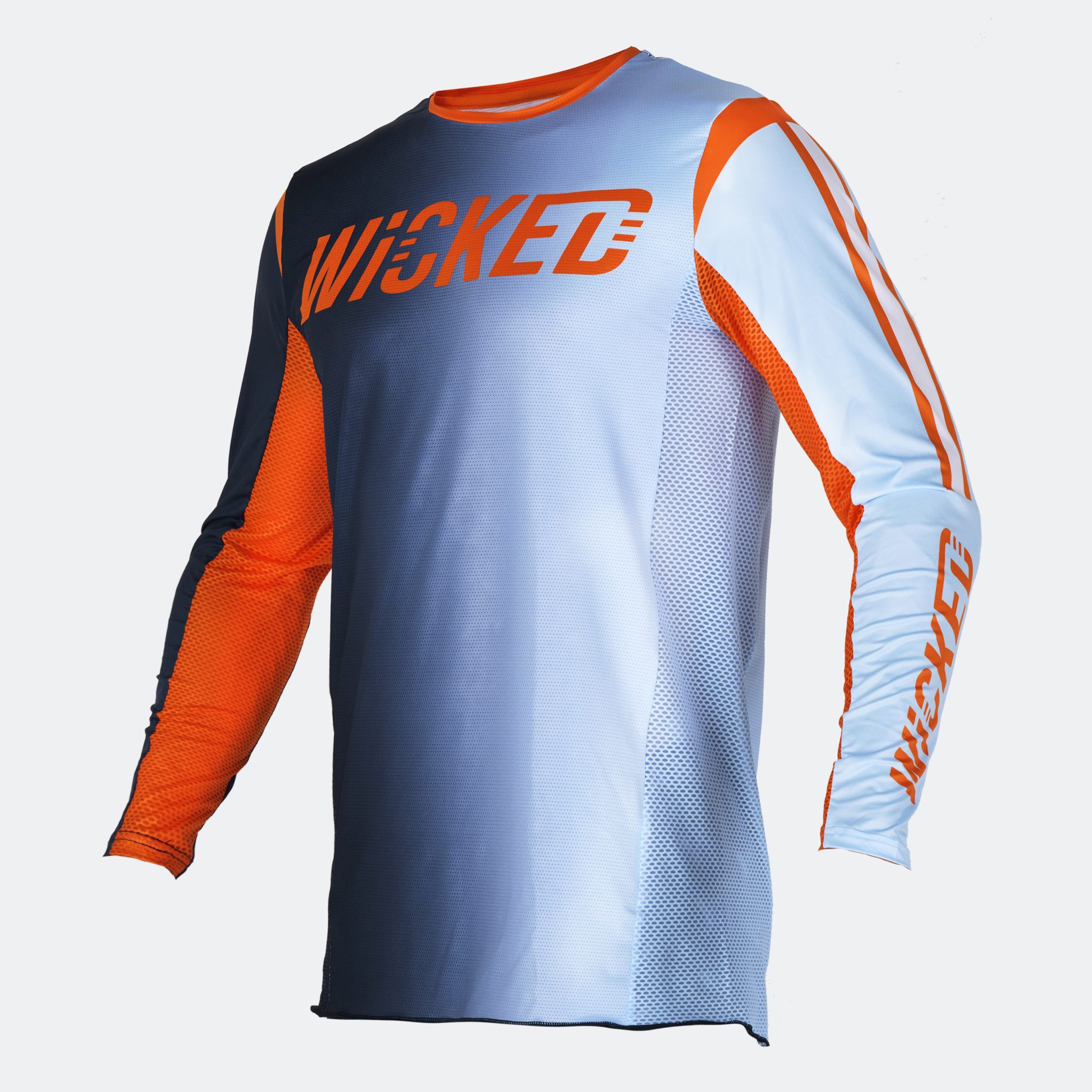 Wicked Family Blaze MX Jersey – Youth, Orange/Blue – The Wicked Family
