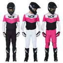 dirt bikers in pink block MX jersey