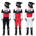 3 dirt bikers in red block MX jersey