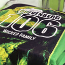 ID kit printed on tie dye jersey