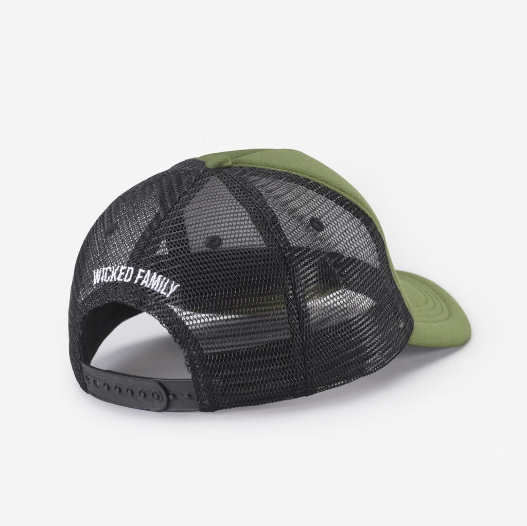 green trucker cap