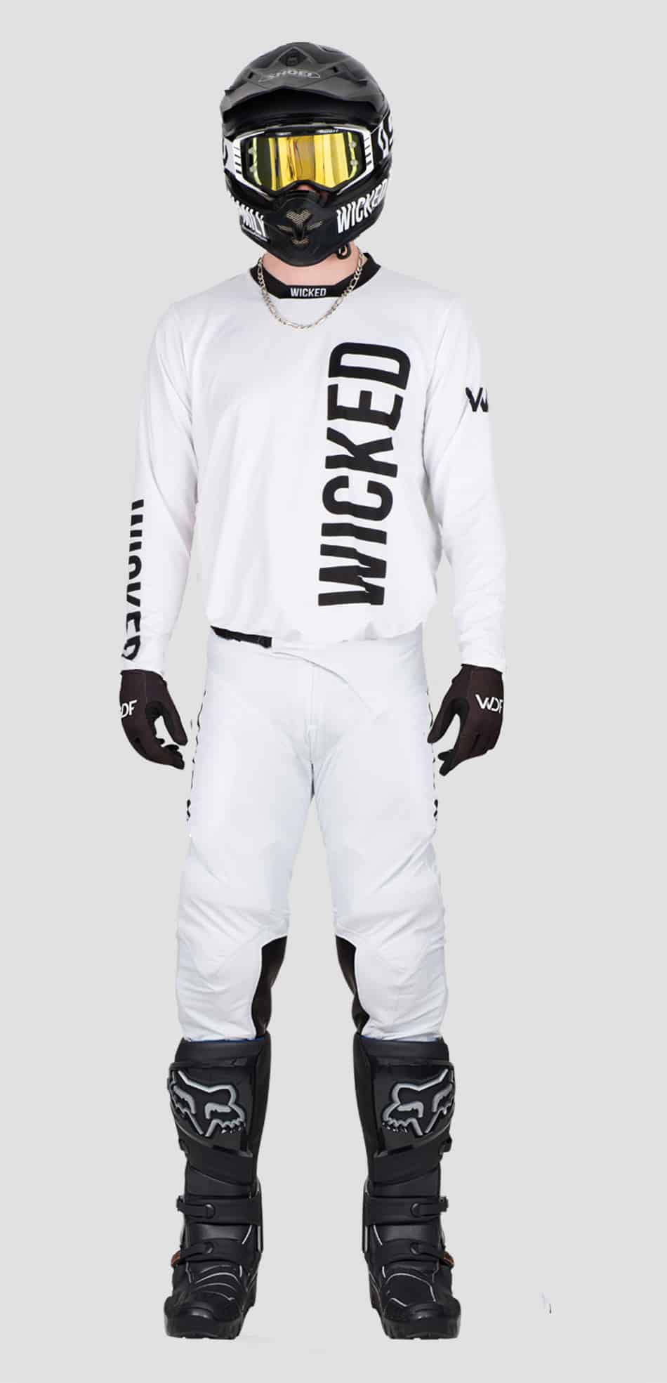 white motocross gear