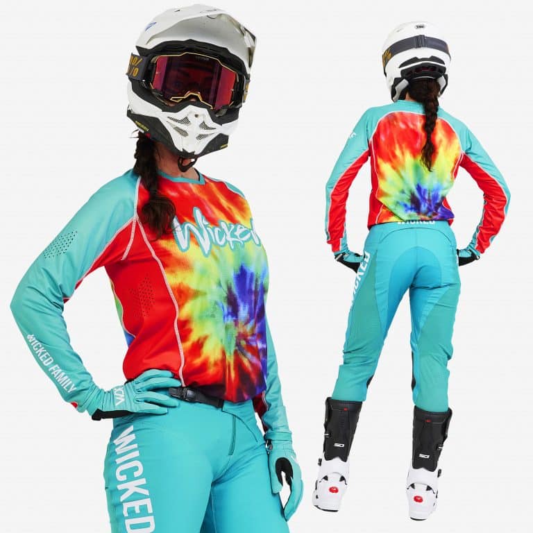 Tie Dye Dirt Bike Jersey - S - Black/Green — Motocross — MX Gear from Wicked Family